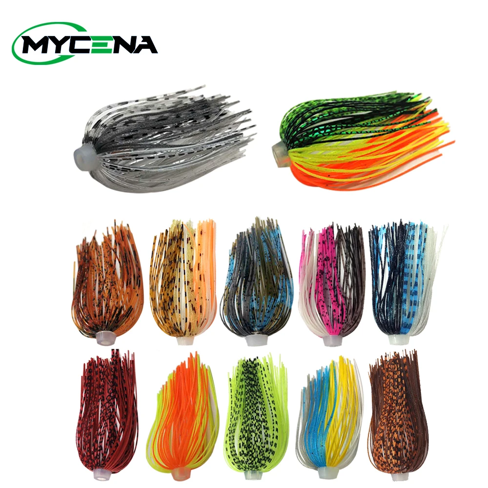 Jupes de silicona elásticas con agujero para buzzbaits y