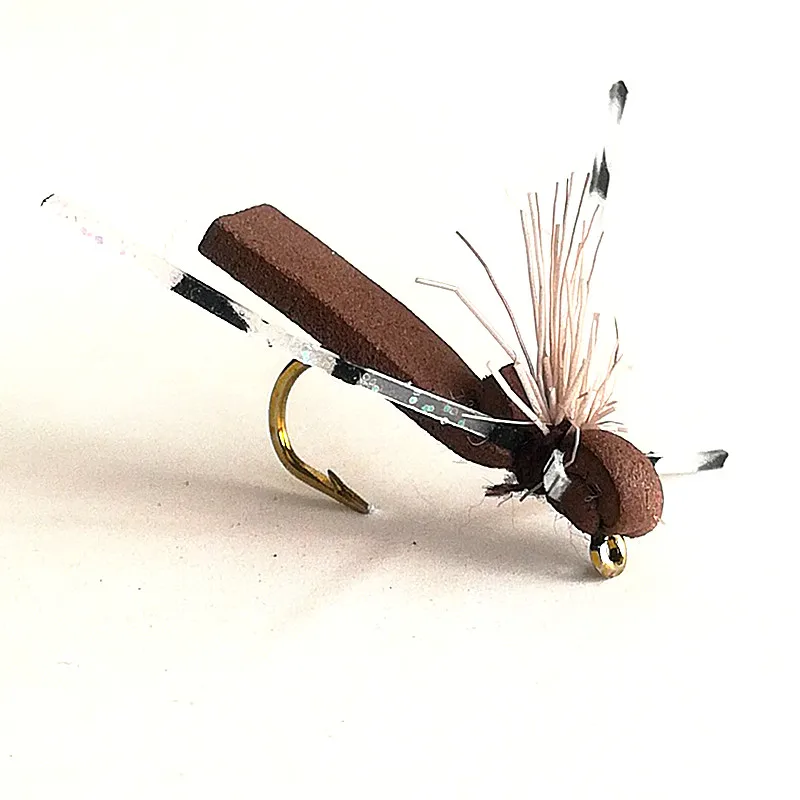 KKWEZVA-SEÑUELOS DE PESCA DE 14 piezas, cebos de mosca, insectos secos, tipo flotante, similar al cebo de mosca artificial, trucha, aparejos de pesca - imagen 3