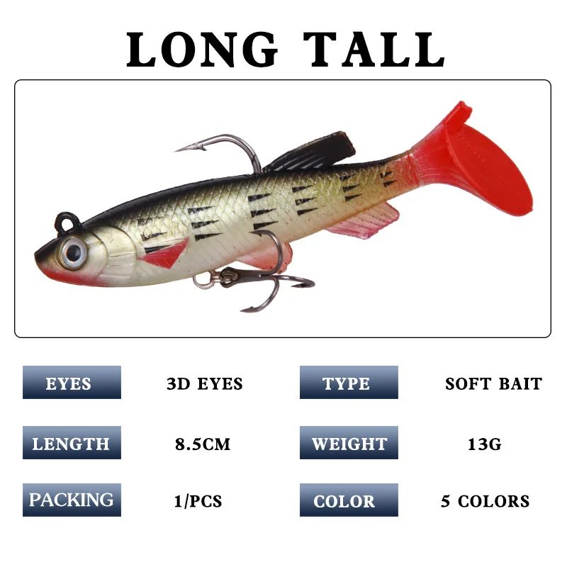 Vinilo T-Tail para pesca marina - Señuelo cola en T - imagen 4