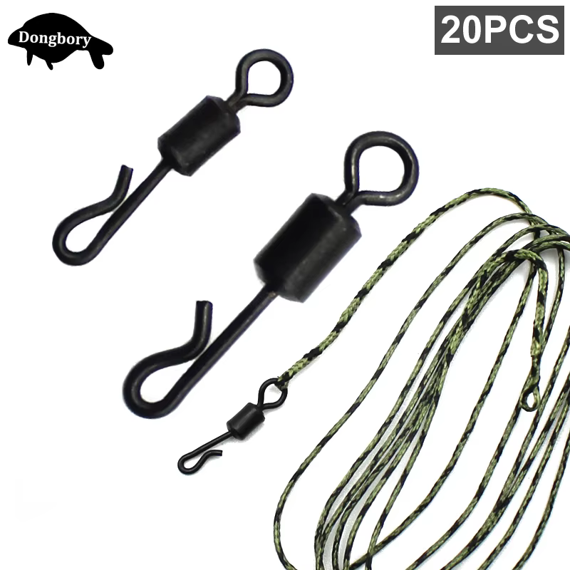 Giratorios cambio rápido para carpa – Cuerpo largo y anillo sólido