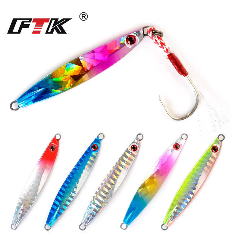Jig Metálico FTK Láser con Ojos 3D para Pesca en el Mar - imagen 4