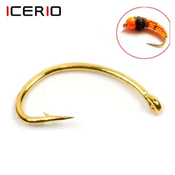 Anzuelos dorados para mosca ninfa scud midge caddis