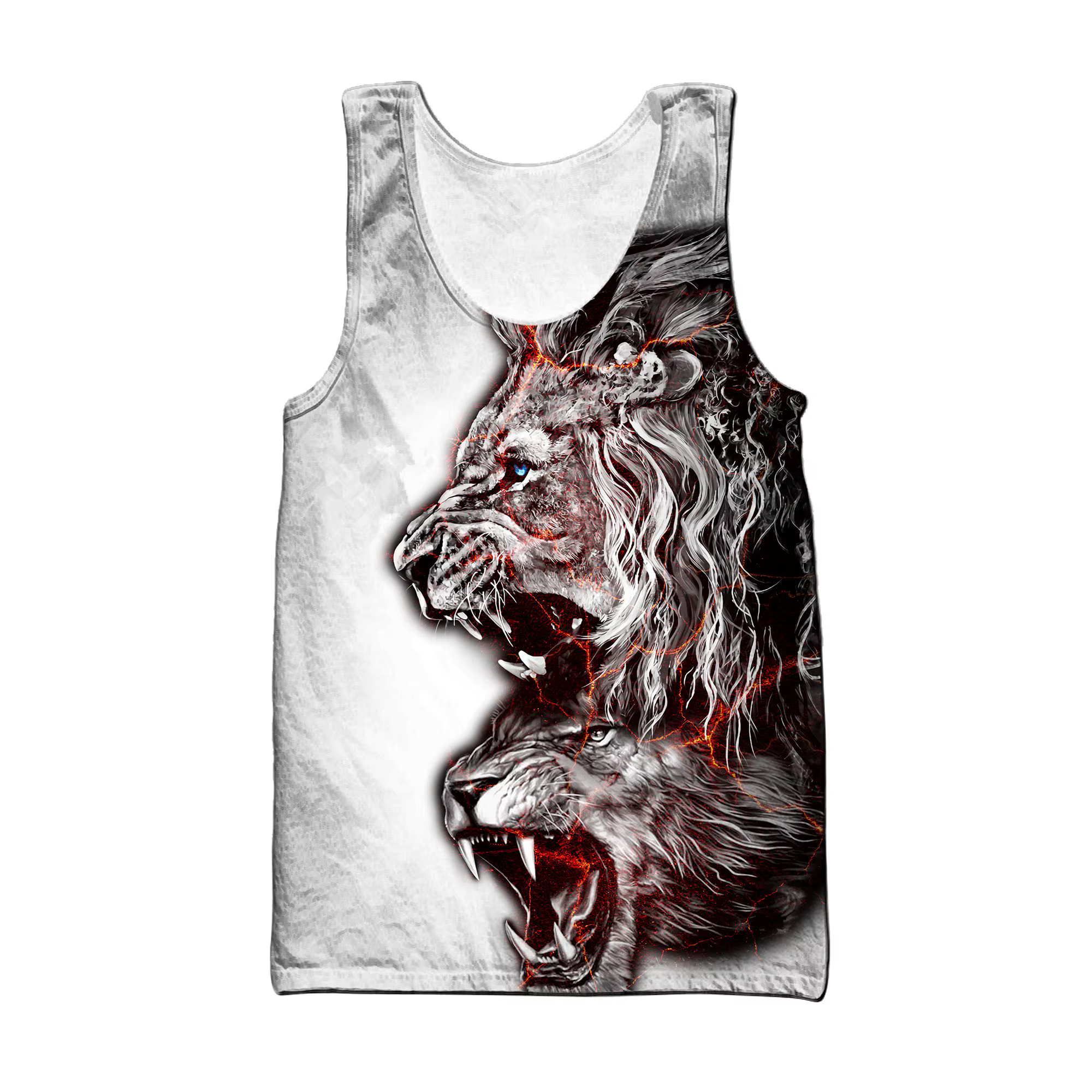 Camiseta tirantas León 3D estampado Harajuku – Unisex verano - imagen 5