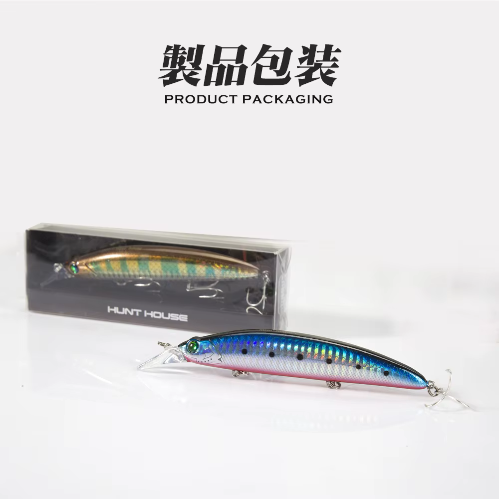 Hunthouse Gyodo Jerkbait – Minnow flotante topwater lubina - imagen 4