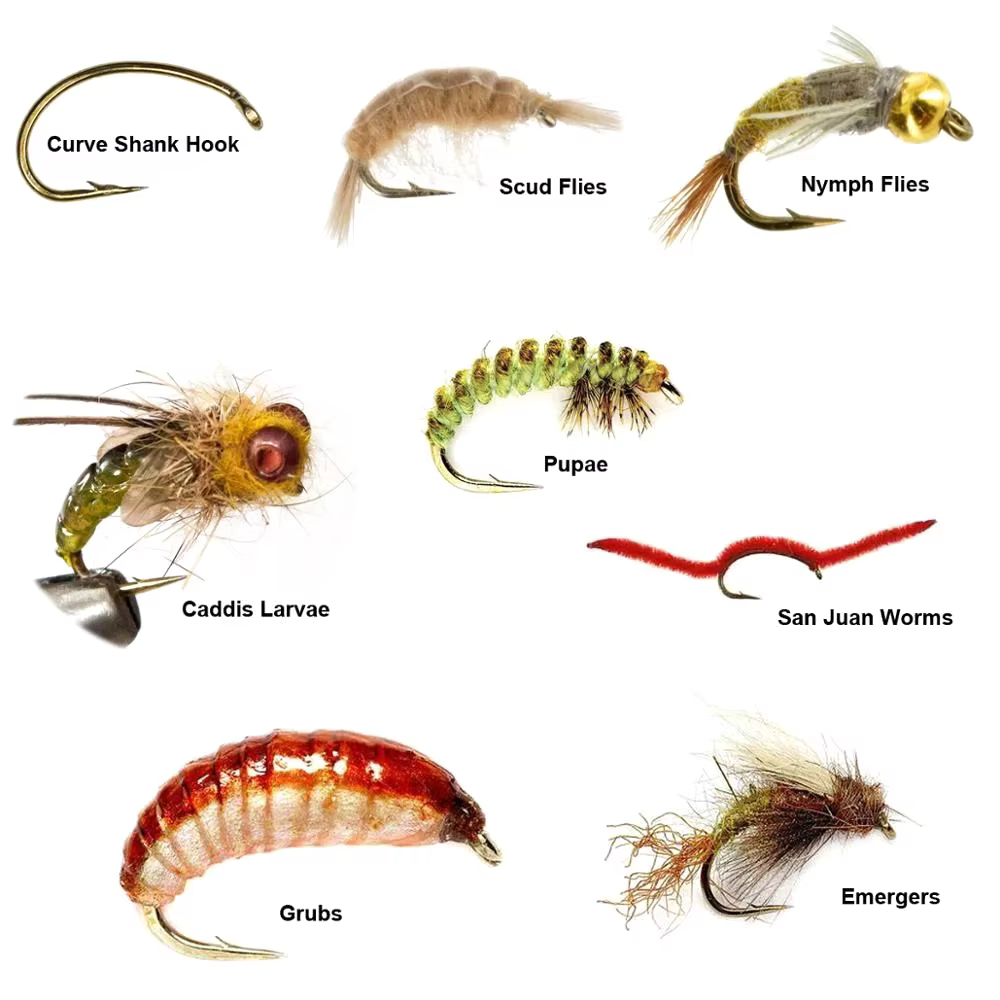 Anzuelos Ninfa Wifreo Bronce Dorado para Caddis