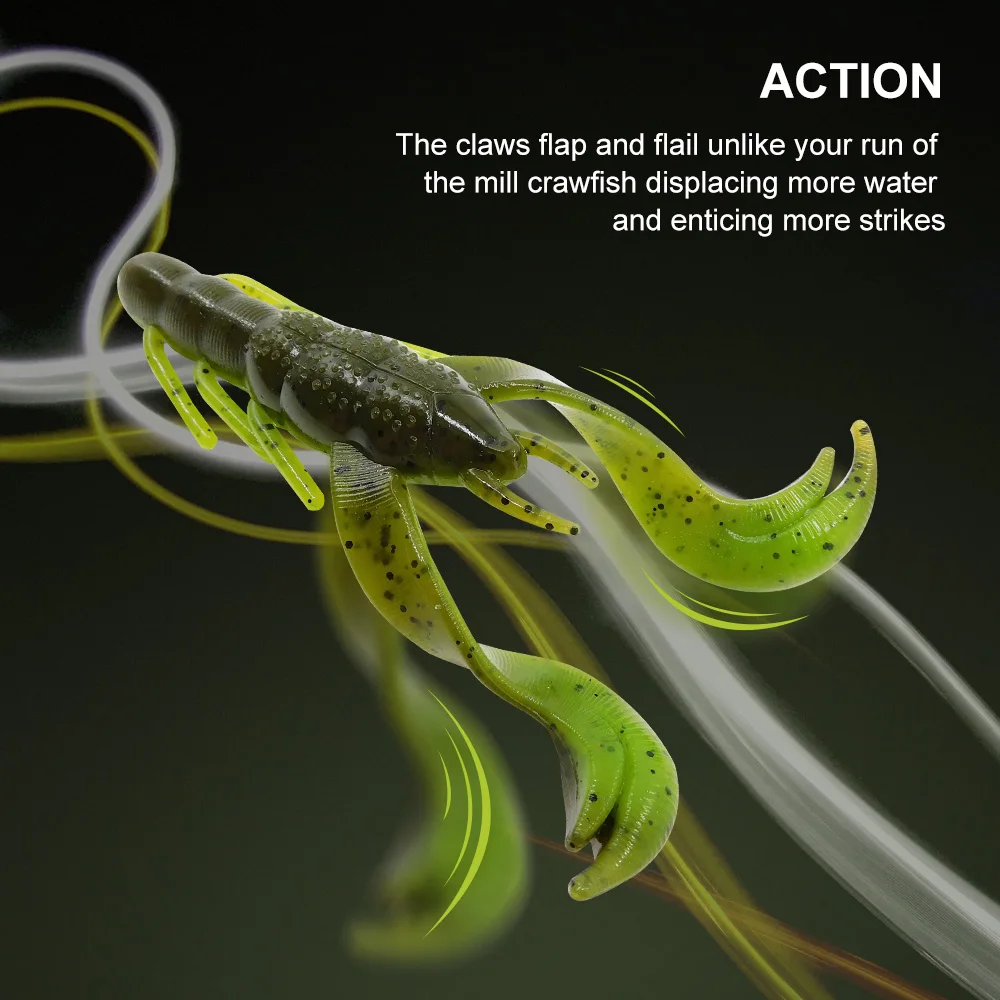 Señuelo de silicona ESFISHING Wild Craw – Cebo lubina y perca - imagen 2