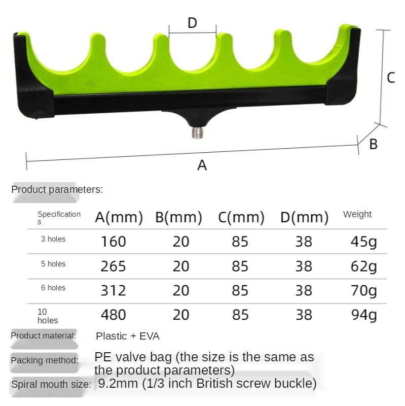 Soporte universal para cañas con acolchado