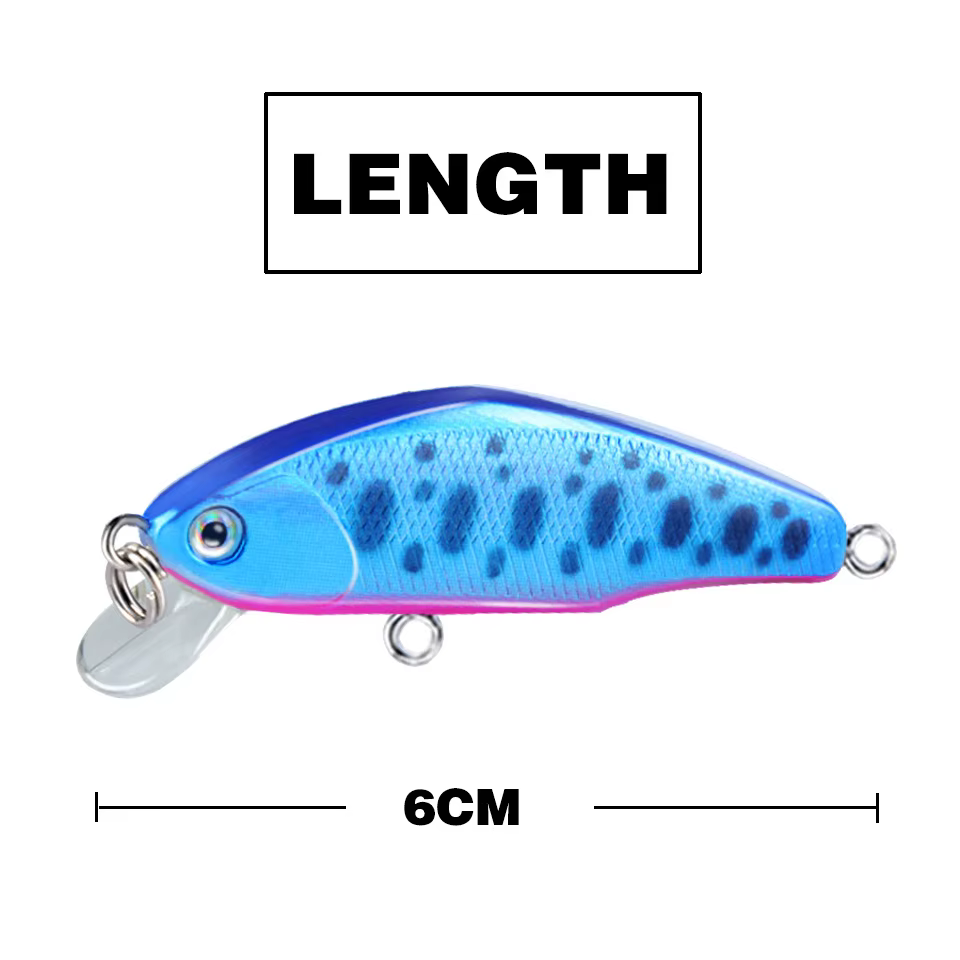 Crankbait pececillo 60mm ojos 3D – Señuelo hundimiento biónico - imagen 2