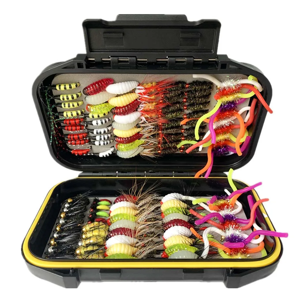 Kit de moscas de pesca en caja