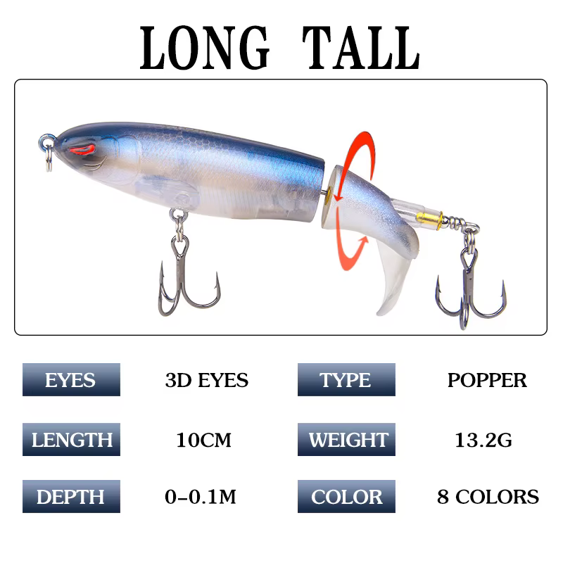 Popper 10cm 13g – Señuelo para Lucio y Lubina - imagen 4
