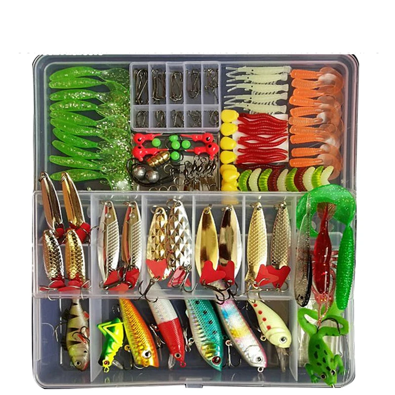 Kit de señuelos para pesca: wobblers, vinilos y cucharillas