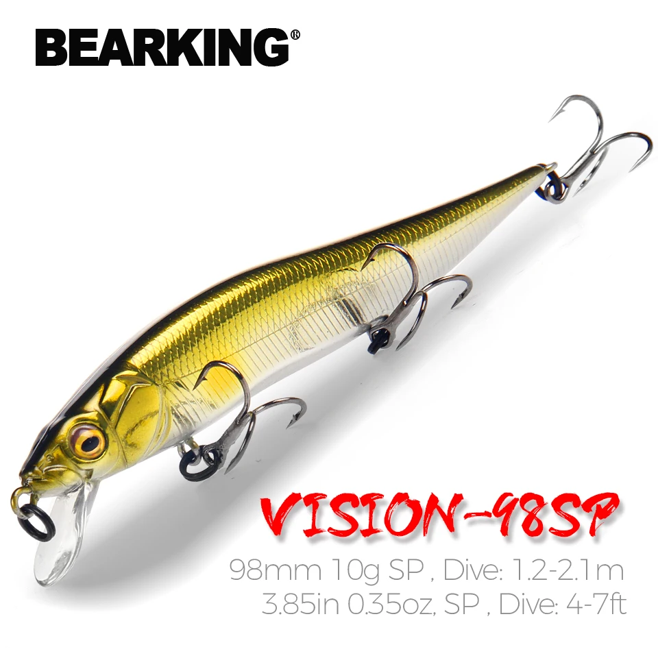 BEARKING Minnow Wobbler 9,8 cm – Señuelo profundizador 10g