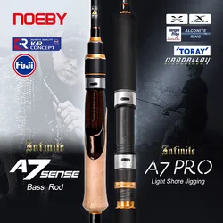 Noeby A7 caña baitcasting para lubina con guía Fuji y carbono 30T