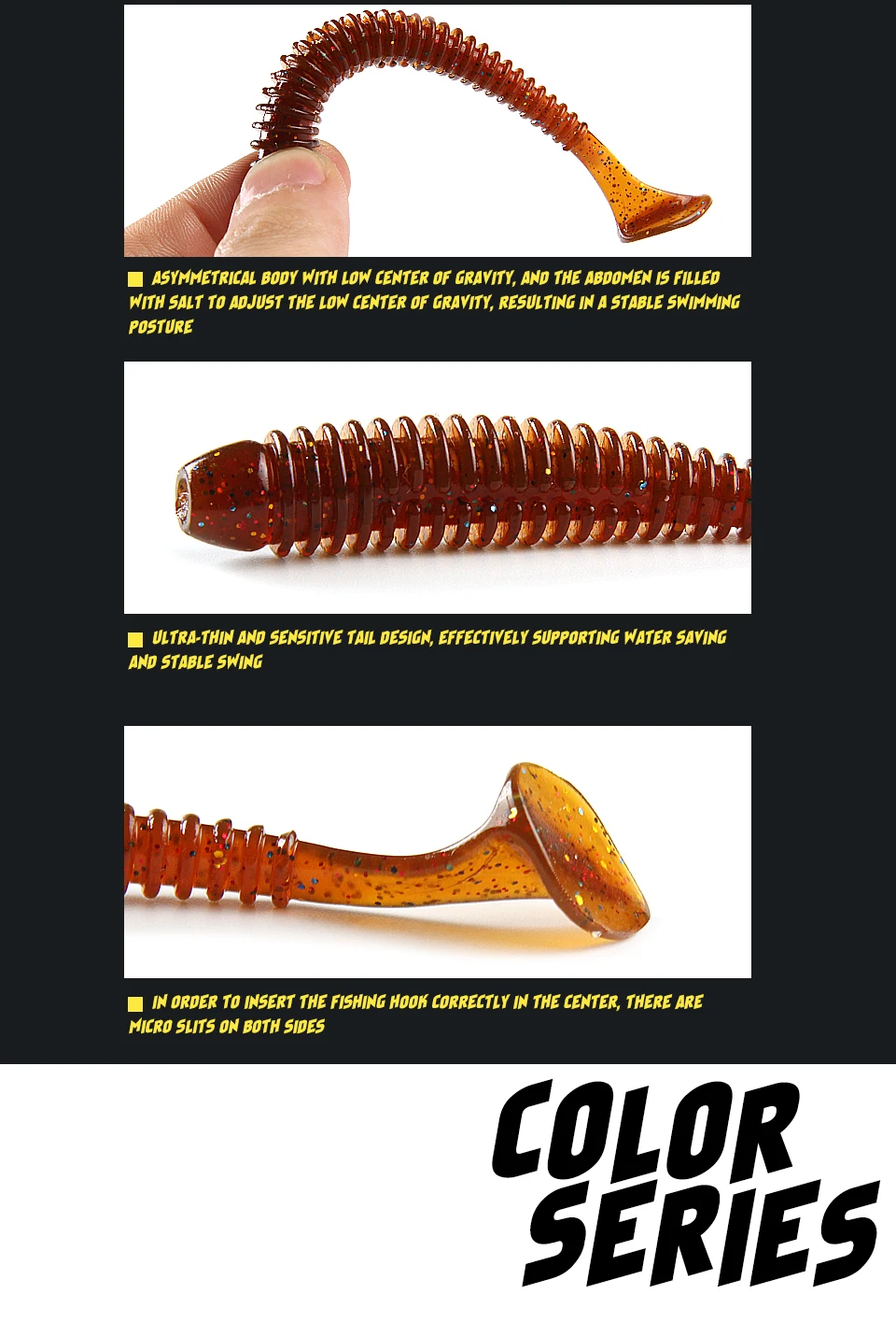 Variedad de tamaños y colores disponibles
