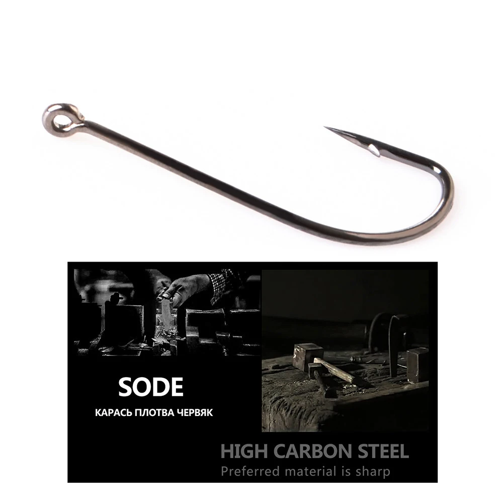 Anzuelos offset SOde FTK 16 – Acero carbono vástago largo - imagen 3