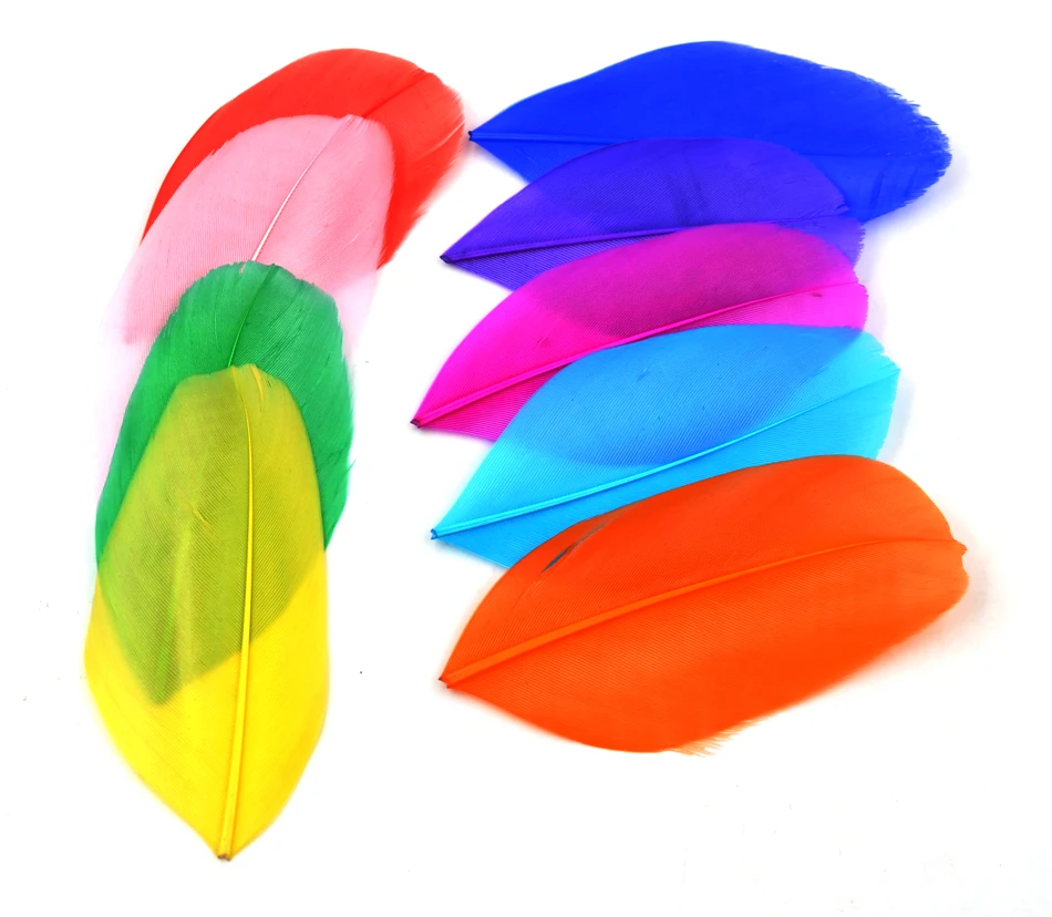 Ejemplo de montaje con plumas multicolor