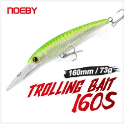 NOEBY Trolling Minnow Wobbler mar hundimiento lento