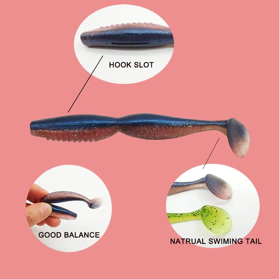 ESFISHING Spiner Shad Vinilos para jigging de lucio y lubina - imagen 4