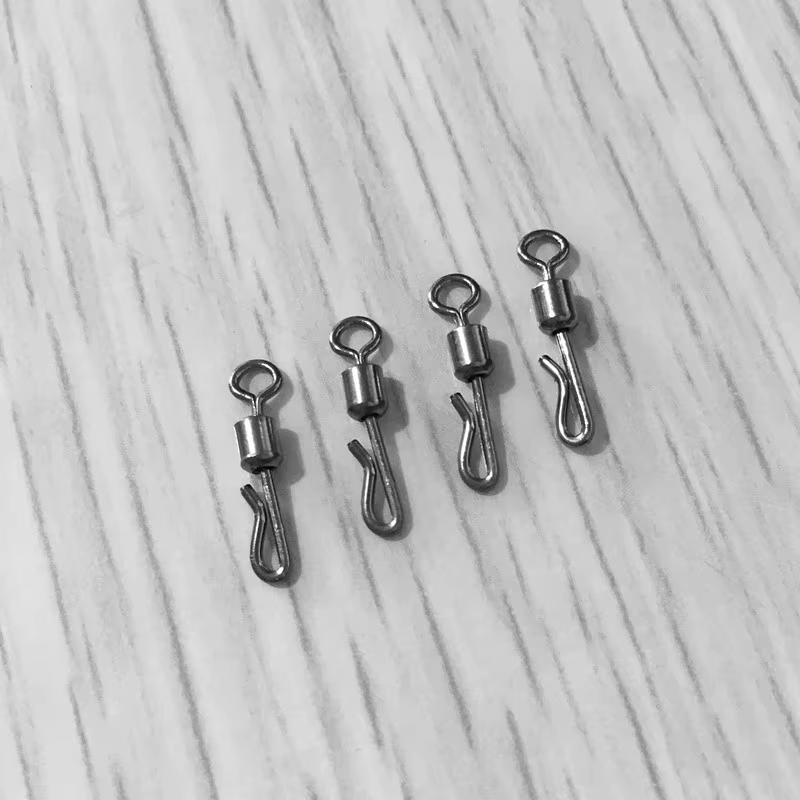 Conector giratorio tipo Q con pin a presión – pesca deportiva