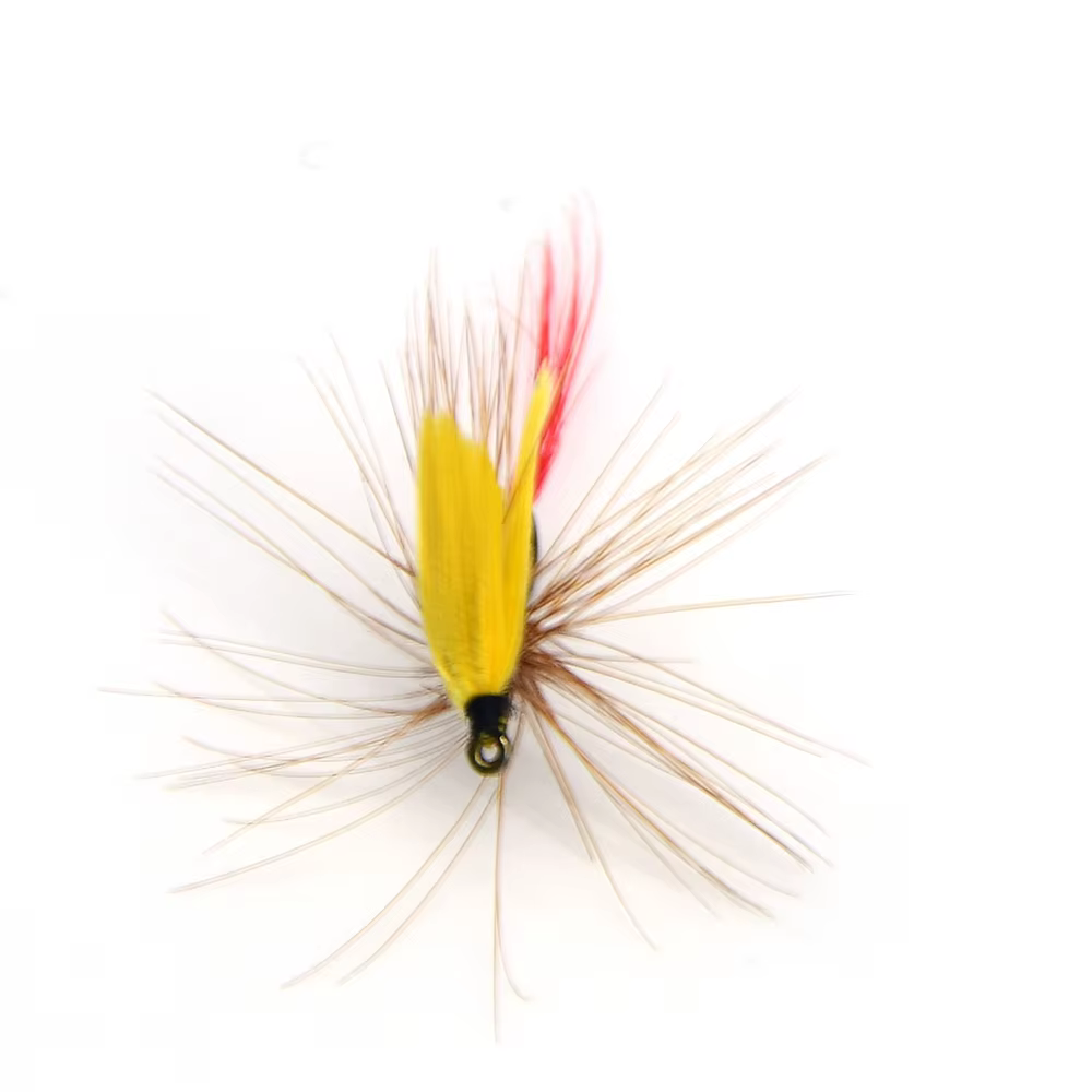 Moscas secas May Brown MNFT – Alas amarillas para trucha #12 - imagen 2
