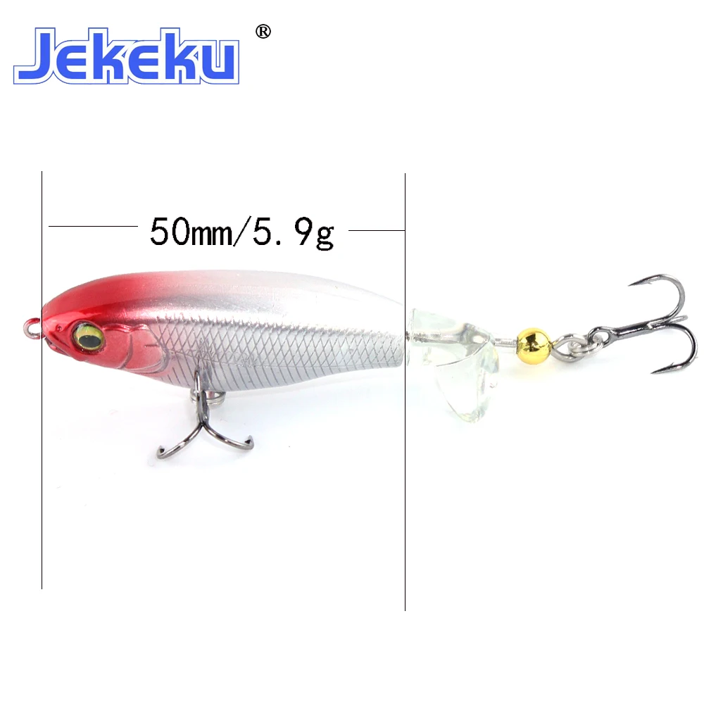 JEKEKU Whopper Popper topwater con cola giratoria - imagen 5