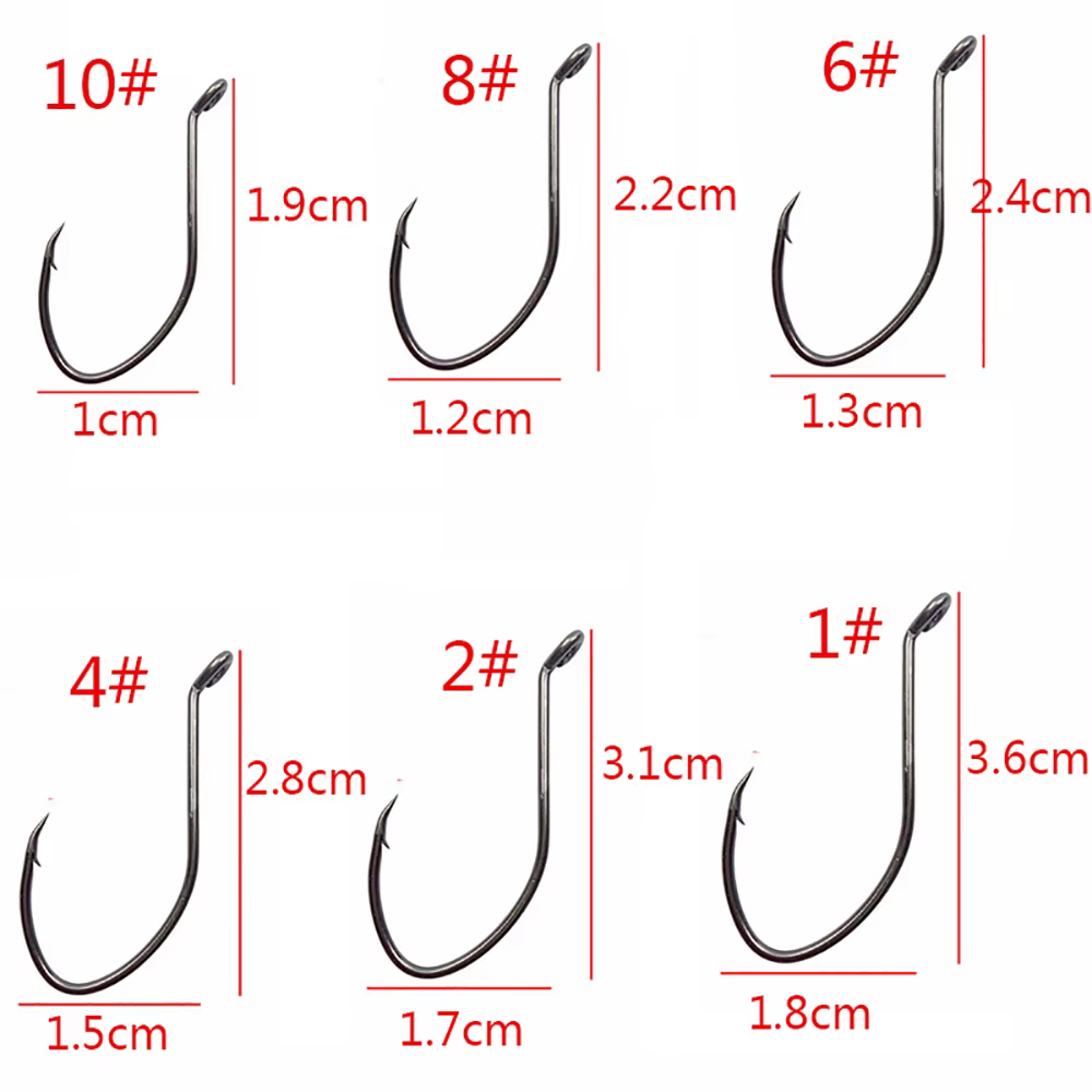 Tabla de tallas de anzuelos de pesca