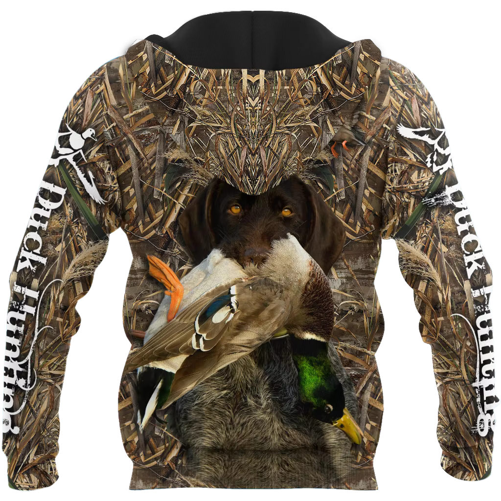 Sudadera capucha estampado 3D caza de patos labrador camuflaje unisex - imagen 5