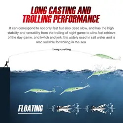 NOEBY Crankbait – Señuelo de arrastre profundo con labio metálico para mar