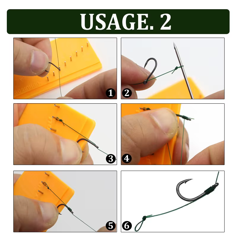 Medidor de pelo para pesca con alimentador - Herramienta de hair rig - imagen 3