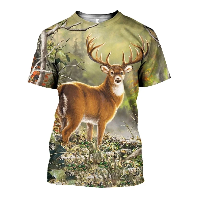 Camisa manga corta 3D YW003 – Animales estilo Harajuku para hombre