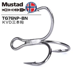 Mustad TG76 Anzuelos Triples Antioxidantes para Pesca en Agua Salada