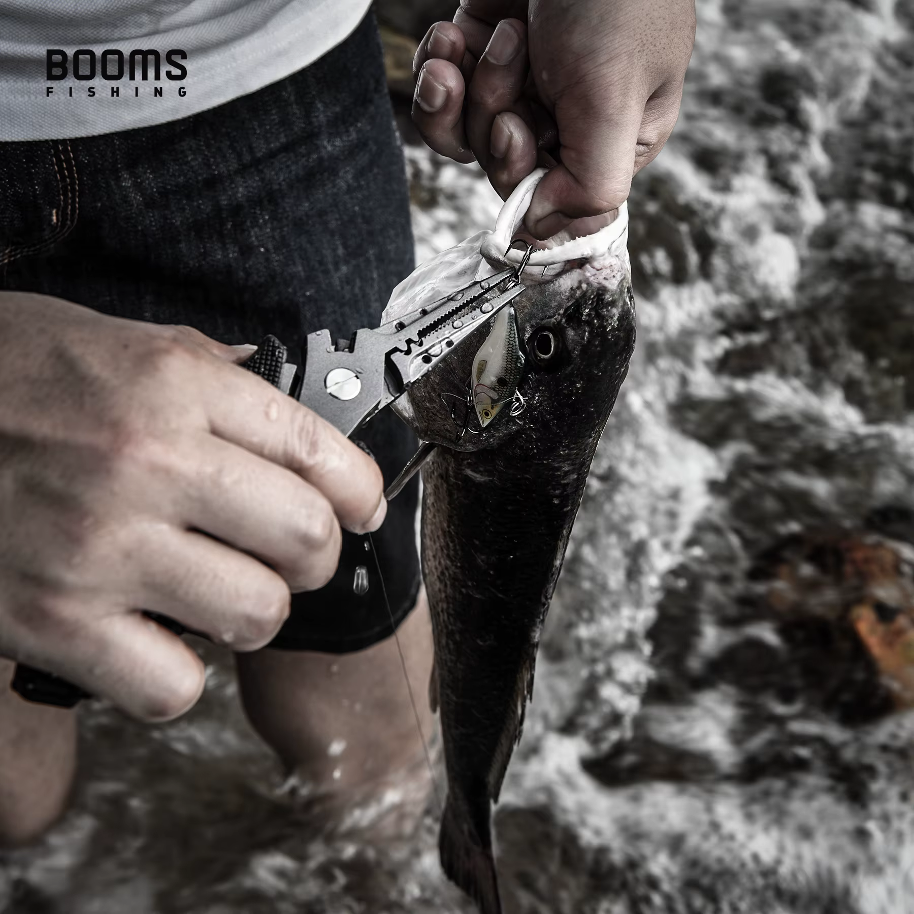Alicates Booms Fishing – Cortador línea trenzada y removedor anzuelos - imagen 5