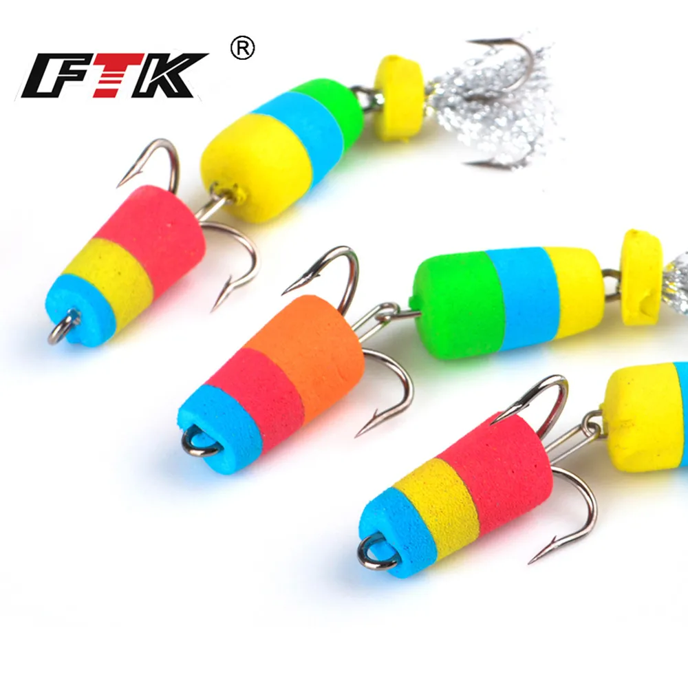 FTK Mandula con pluma y anzuelo triple swimbait para lucio y lubina - imagen 3