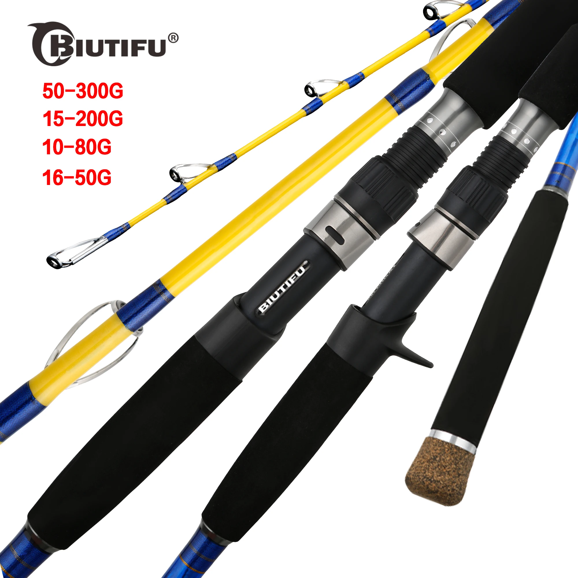 BIUTIFU Jigger Carbón – Rotador vertical barco 1,5-1,9m 10-300g - imagen 5