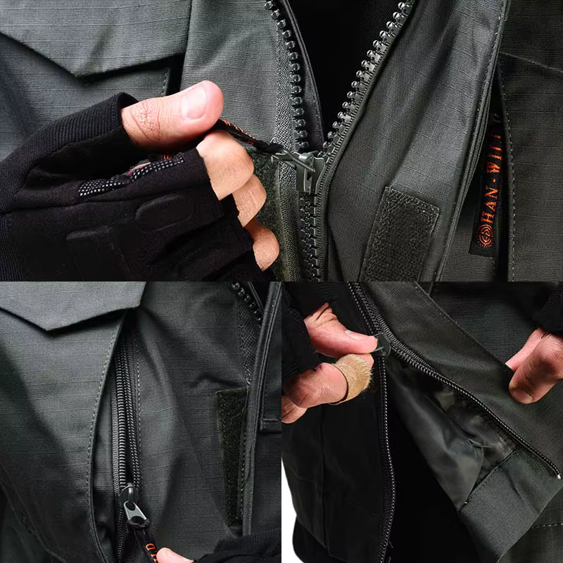 M65 US Camo chaqueta impermeable pesca con capucha para hombre - imagen 3