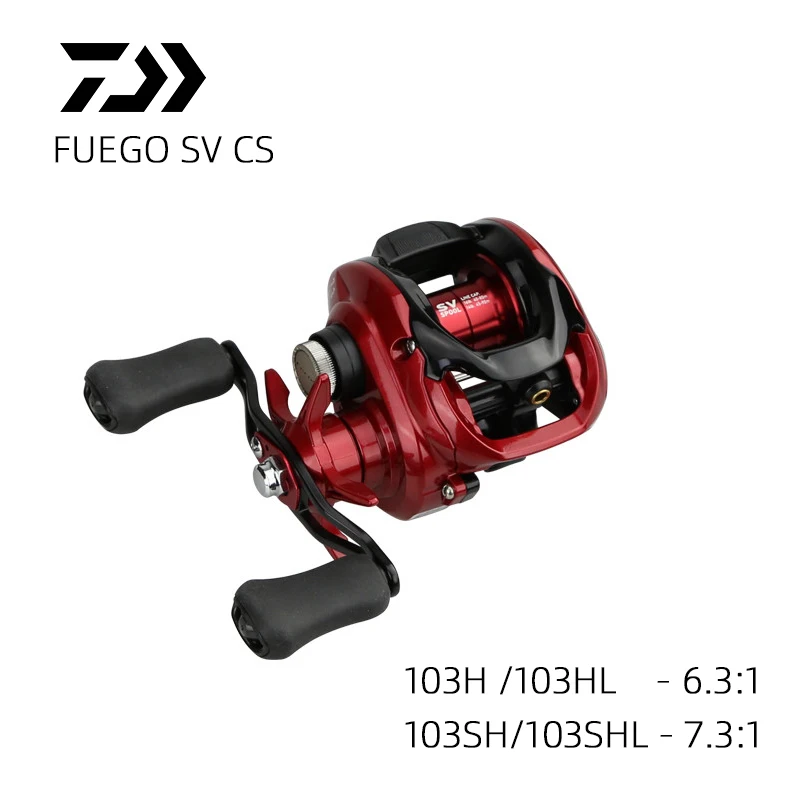 DAIWA Fuego SV CS – Carrete Baitcasting Low Profile 6.3:1 Freno 5kg