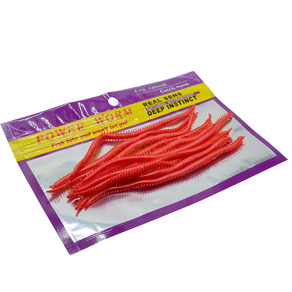 Pack de 20 gusanos artificiales para pesca WALK FISH