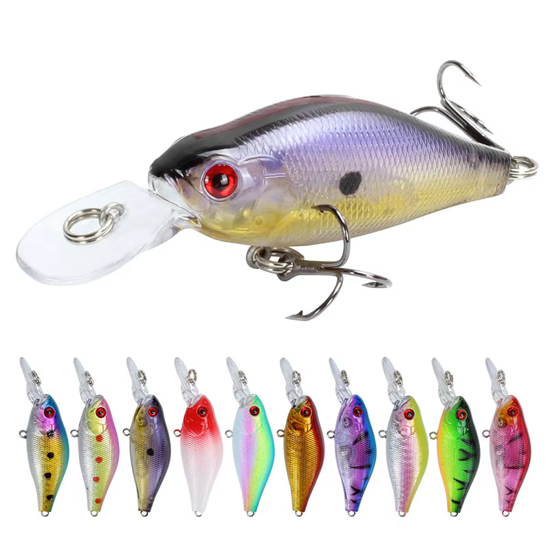 Minnow Wobblers Crankbait flotante para pesca de carpa
