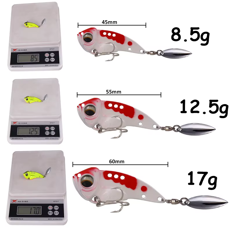 Cuchara Vibratoria VIB de Metal para Pesca Deportiva - imagen 3