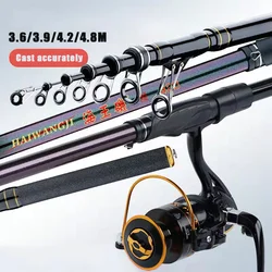 Caña Telescópica Carpfishing para Lances Largos – Pesca Eficaz