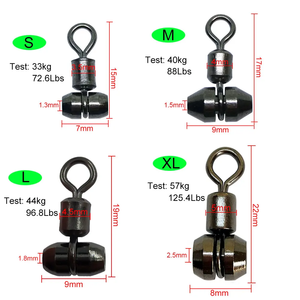Triple giratorio para pesca de carpa con conector de acero inoxidable - imagen 2