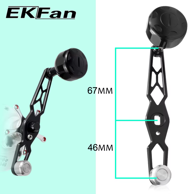 Ekfan Mango de pesca con perilla ergonómica para carrete Baitcast DAI - imagen 5