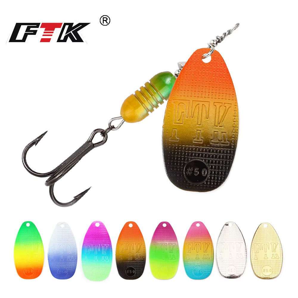 Spinner Bait FTK para Lúcio – Anzuelo triple 10-19g - imagen 3