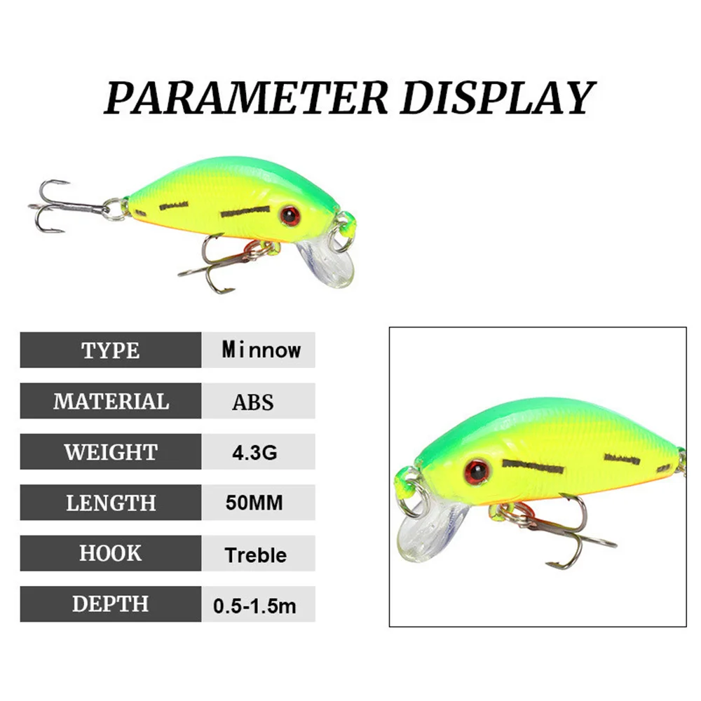 Señuelo minnow Wobbler flotante 5 cm 4,3 g - plástico duro - imagen 5