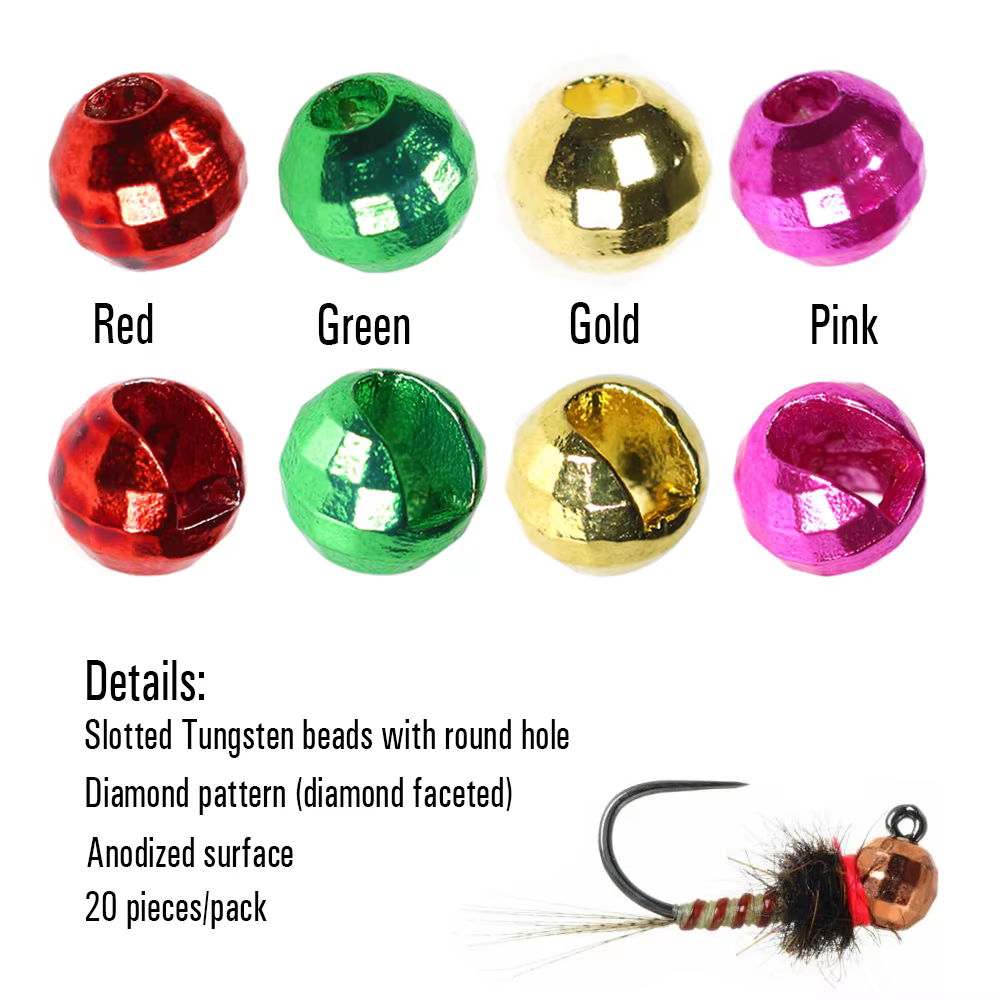 ICERIO Cuentas de tungsteno facetadas para ninfas - imagen 3
