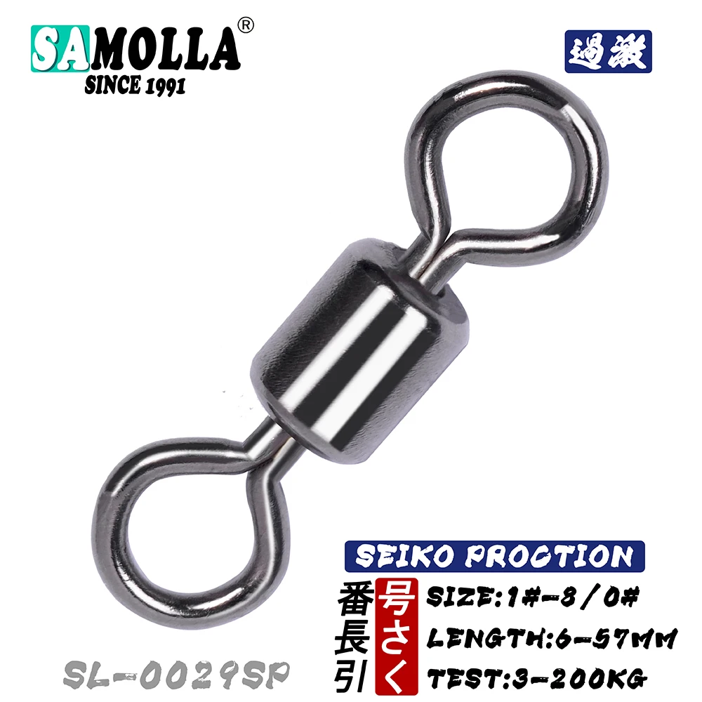 Conector de pesca rodamiento de barril vista frontal