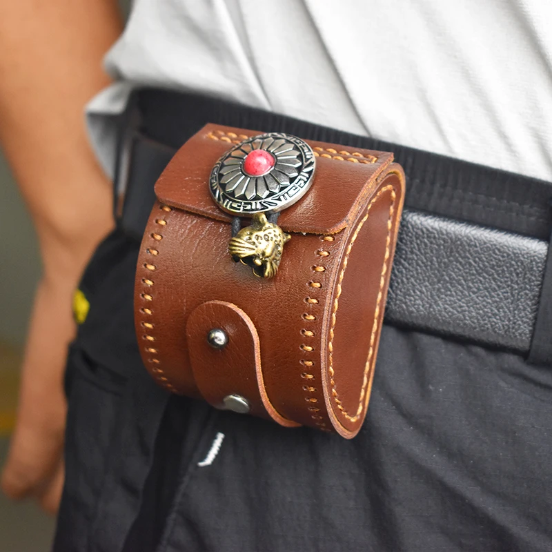 Bolsa de cuero - vista lateral