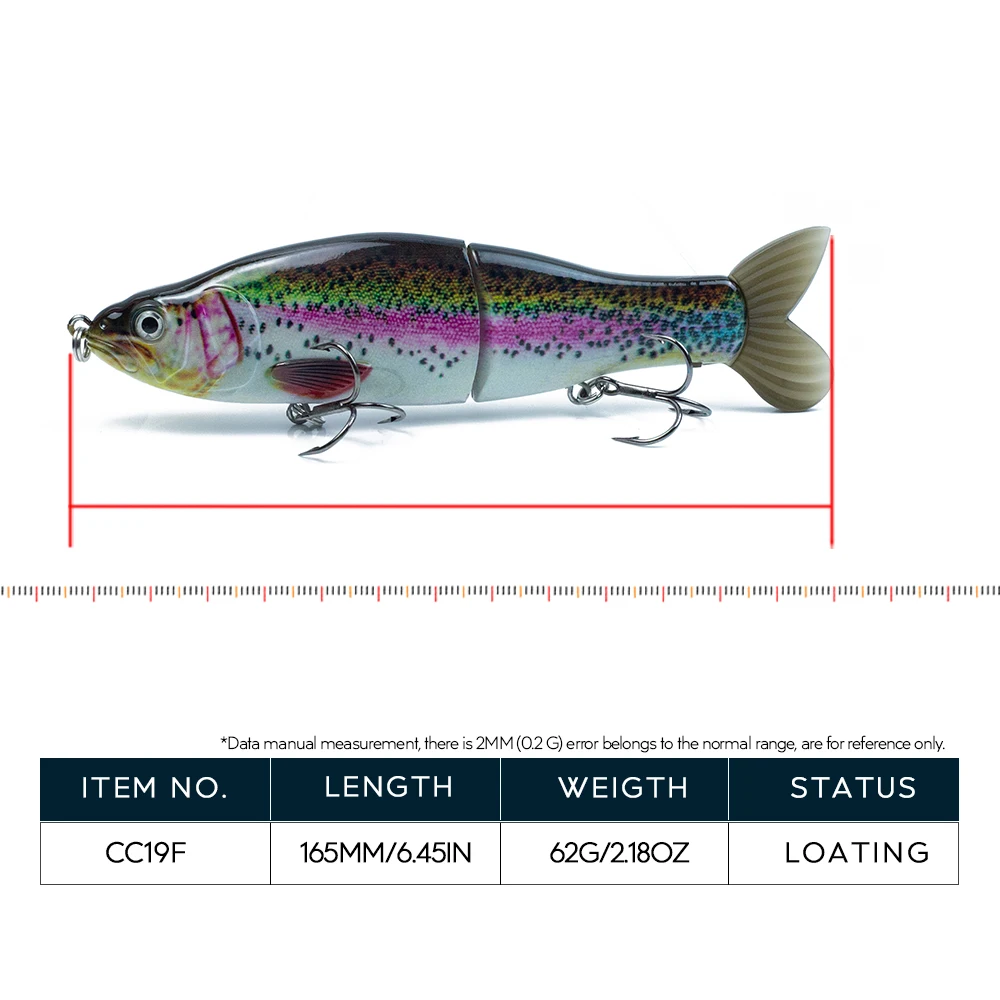 Hanlin Swimbait articulado flotante para lubina, acción realista - imagen 3