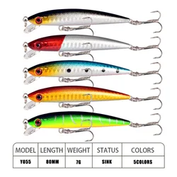 Señuelo flotante Minnow Wobbler con ojos 3D para Lucio