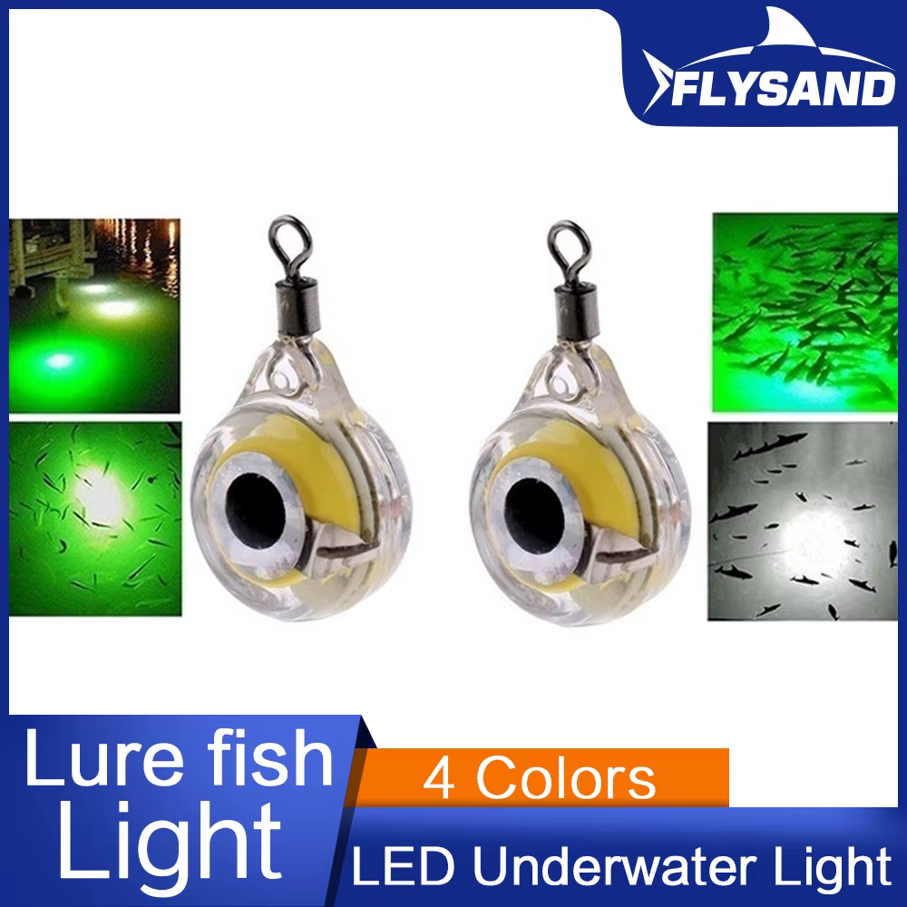 FLYSAND Luz LED nocturna – Señuelo fluorescente subacuático para peces